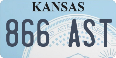 KS license plate 866AST