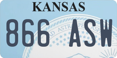 KS license plate 866ASW