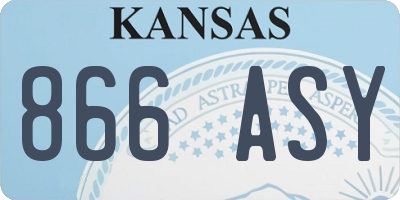 KS license plate 866ASY