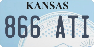 KS license plate 866ATI