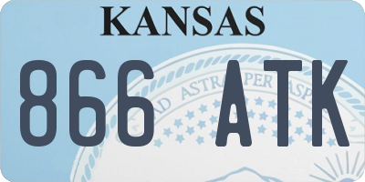 KS license plate 866ATK