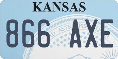 KS license plate 866AXE
