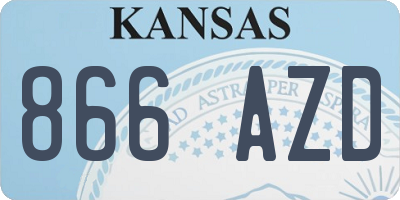 KS license plate 866AZD