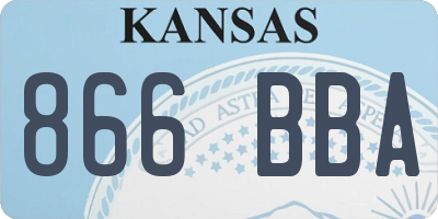 KS license plate 866BBA