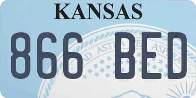KS license plate 866BED