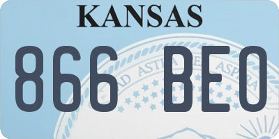 KS license plate 866BEO