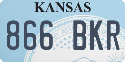 KS license plate 866BKR
