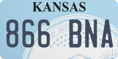 KS license plate 866BNA