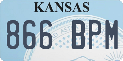 KS license plate 866BPM