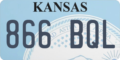 KS license plate 866BQL