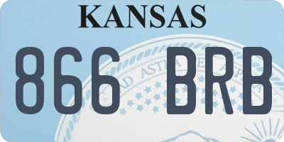 KS license plate 866BRB