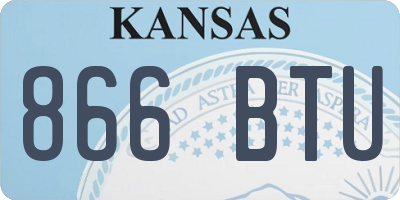 KS license plate 866BTU