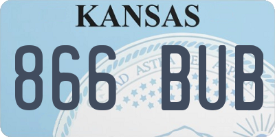 KS license plate 866BUB