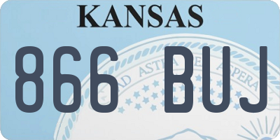KS license plate 866BUJ