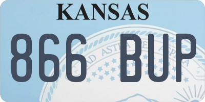 KS license plate 866BUP