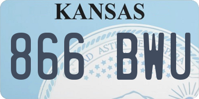 KS license plate 866BWU