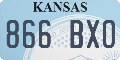 KS license plate 866BXO