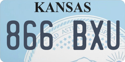 KS license plate 866BXU