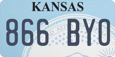 KS license plate 866BYO