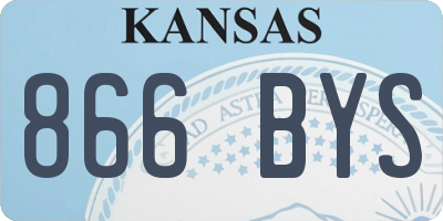 KS license plate 866BYS