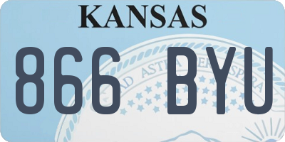 KS license plate 866BYU