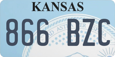 KS license plate 866BZC