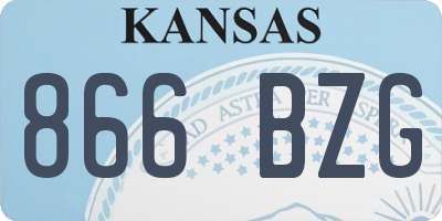 KS license plate 866BZG