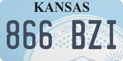 KS license plate 866BZI