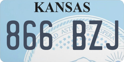 KS license plate 866BZJ