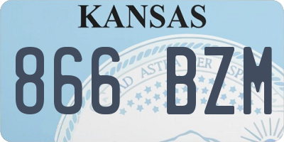 KS license plate 866BZM