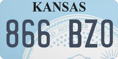 KS license plate 866BZO