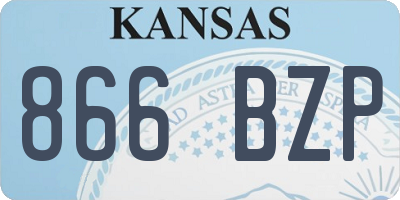 KS license plate 866BZP