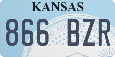 KS license plate 866BZR