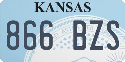 KS license plate 866BZS