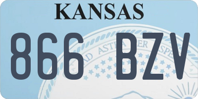 KS license plate 866BZV
