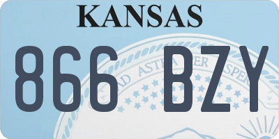 KS license plate 866BZY
