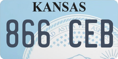 KS license plate 866CEB