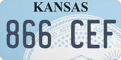 KS license plate 866CEF