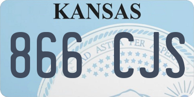 KS license plate 866CJS
