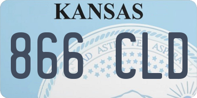 KS license plate 866CLD
