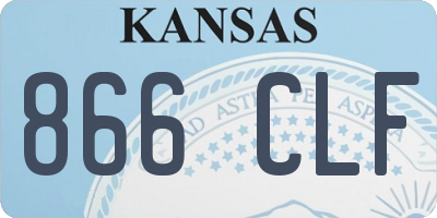 KS license plate 866CLF