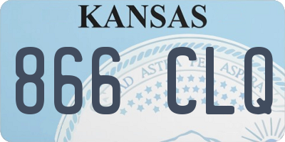 KS license plate 866CLQ