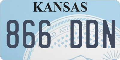 KS license plate 866DDN