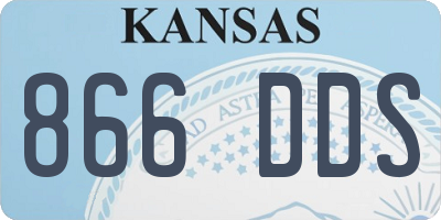 KS license plate 866DDS