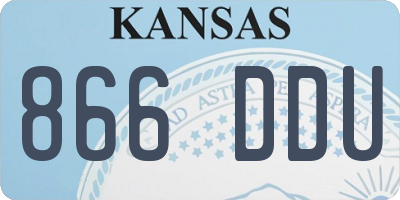 KS license plate 866DDU