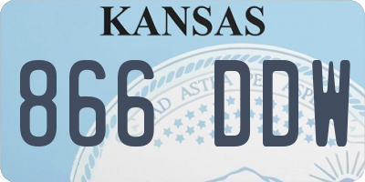 KS license plate 866DDW