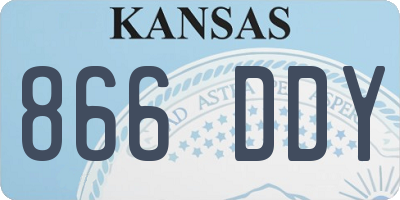 KS license plate 866DDY