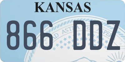 KS license plate 866DDZ