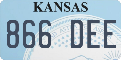 KS license plate 866DEE