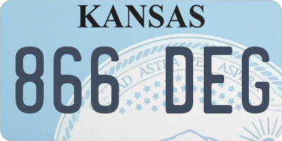 KS license plate 866DEG